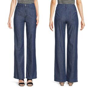 Joe’s Jeans Wide Leg Lightweight Flare Jeans Trouser Pants, Chambray Blue, 30